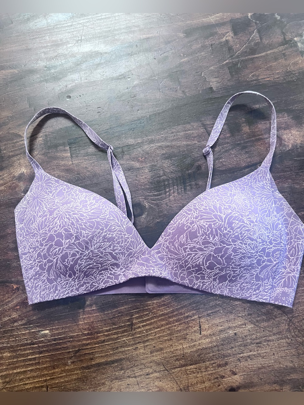lululemon athletica Lavender Floral Lightly Padded Bra
